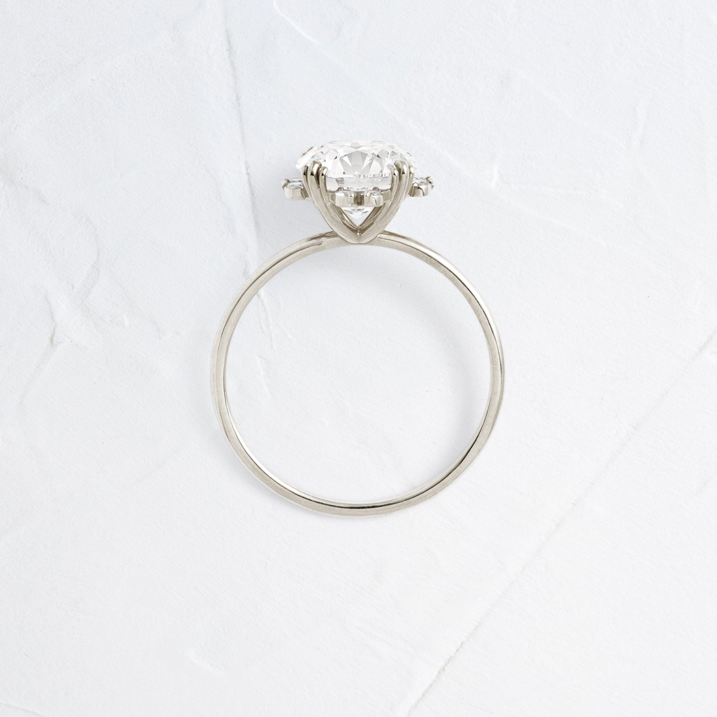 Halo & Triple Prong-Round Lab Grown Diamond Engagement Ring