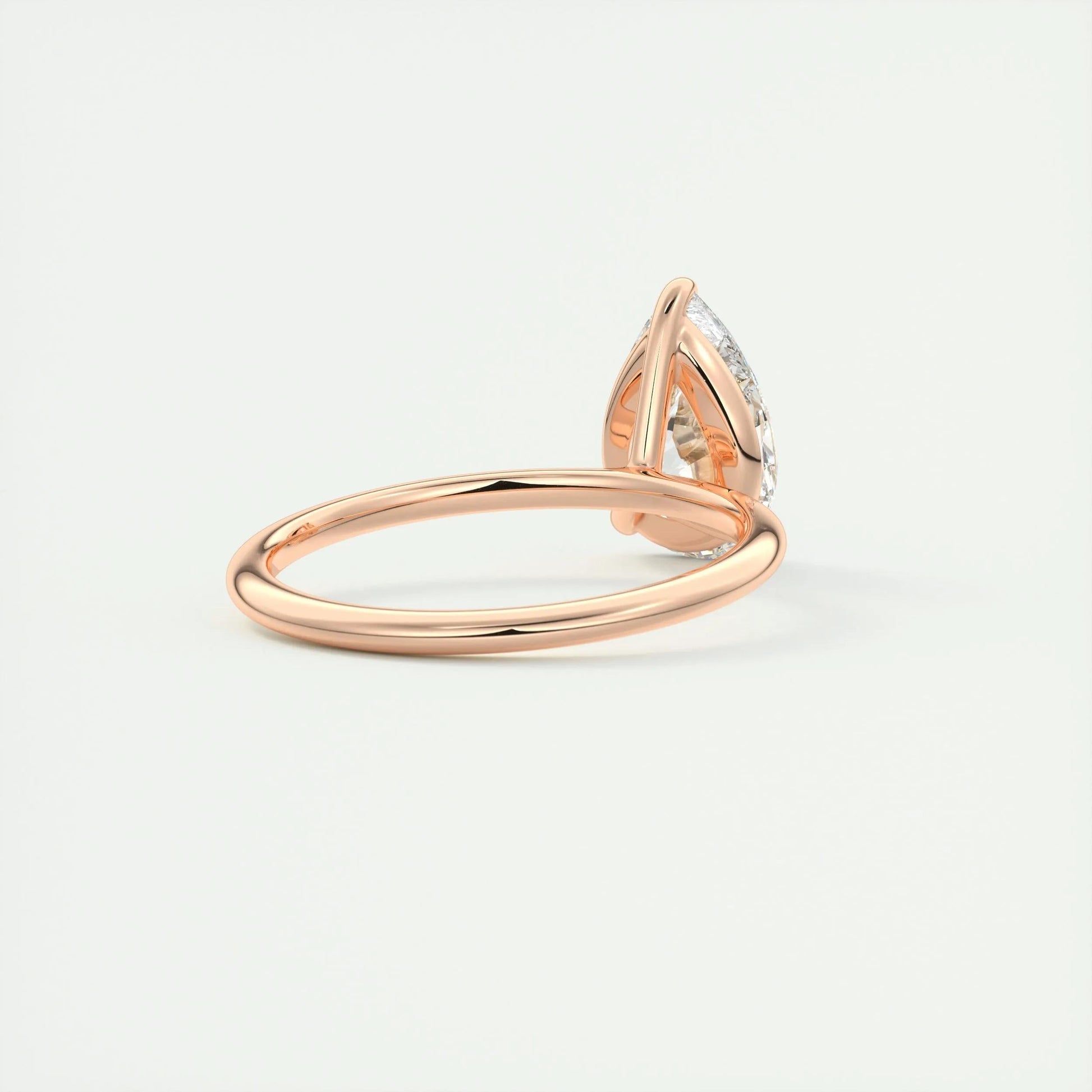 2.0 CT Pear-Shaped Lab Grown Diamond Solitaire Engagement Ring 18