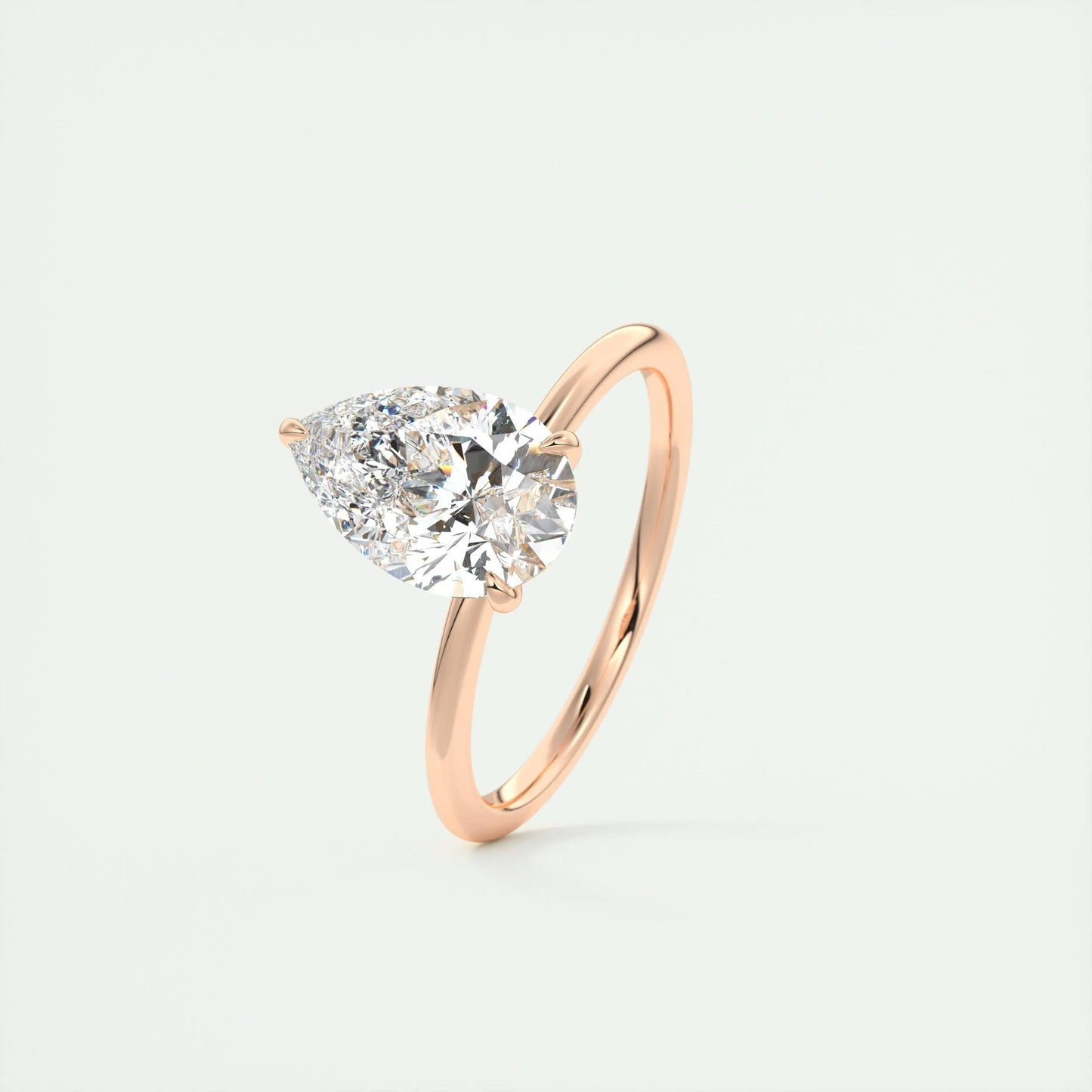 2.0 CT Pear-Shaped Lab Grown Diamond Solitaire Engagement Ring 17