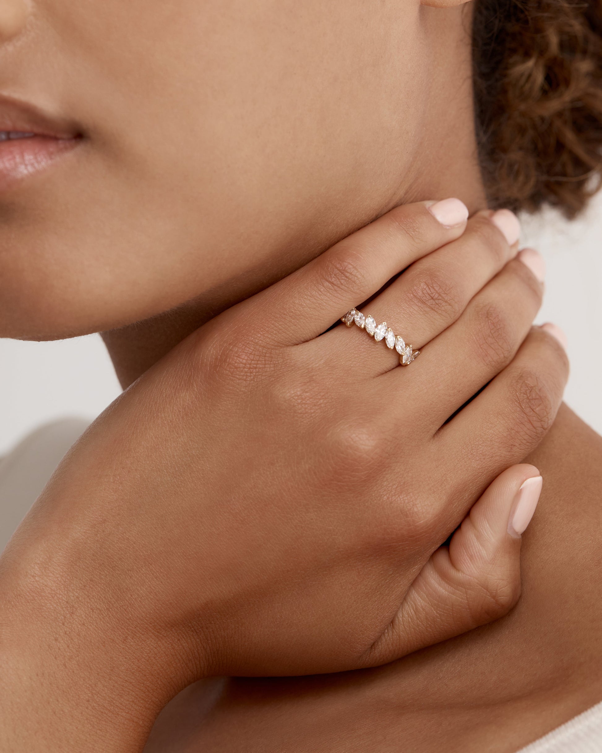 Golden Grace Marquise Diamond Half Eternity Band 2
