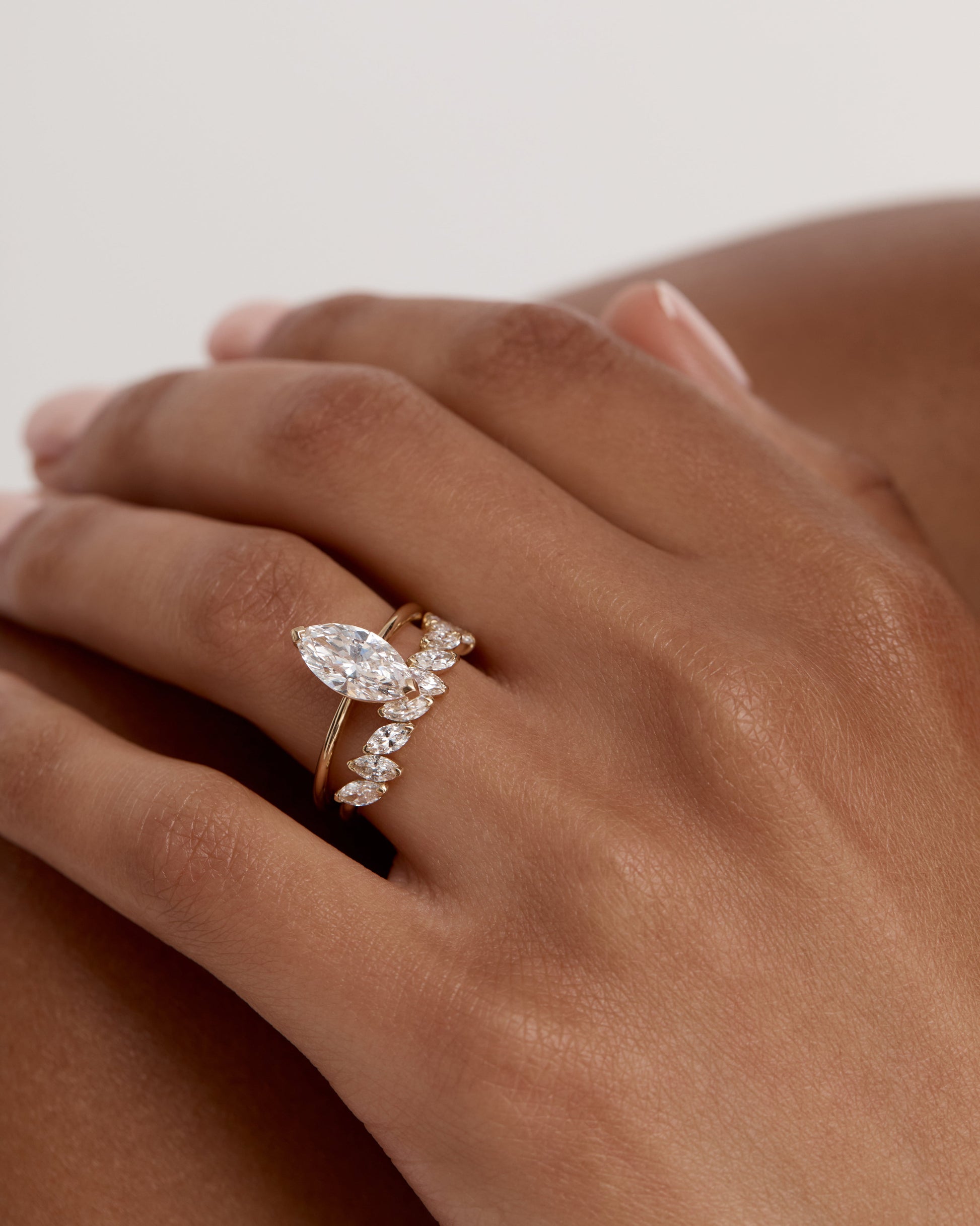 Golden Grace Marquise Diamond Half Eternity Band 5