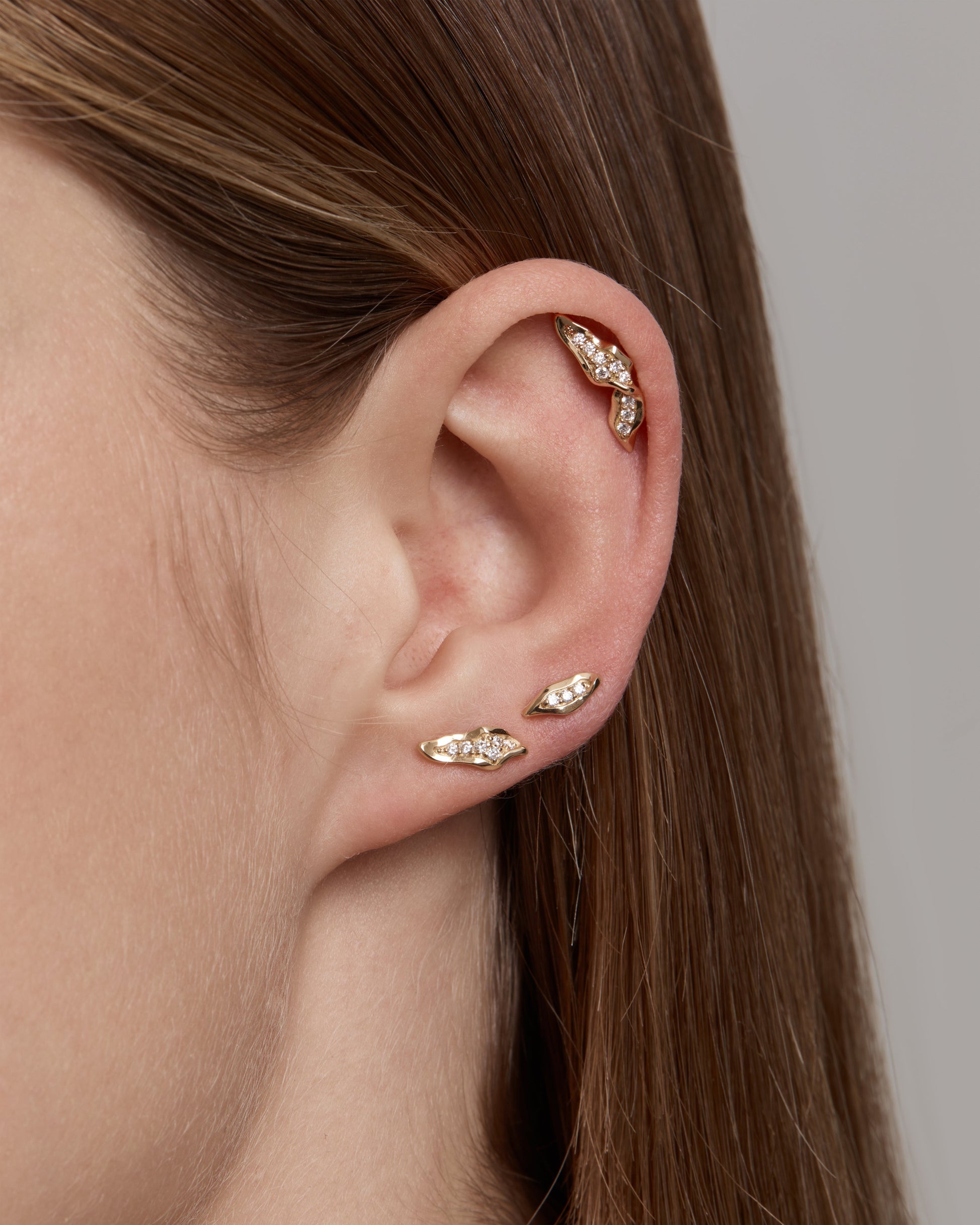 0.02 TCW Round Lab Grown Diamond Stud Earrings 3