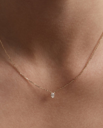 Radiant 1.0 CT Oval Lab-Grown Diamond Solitaire Necklace 3