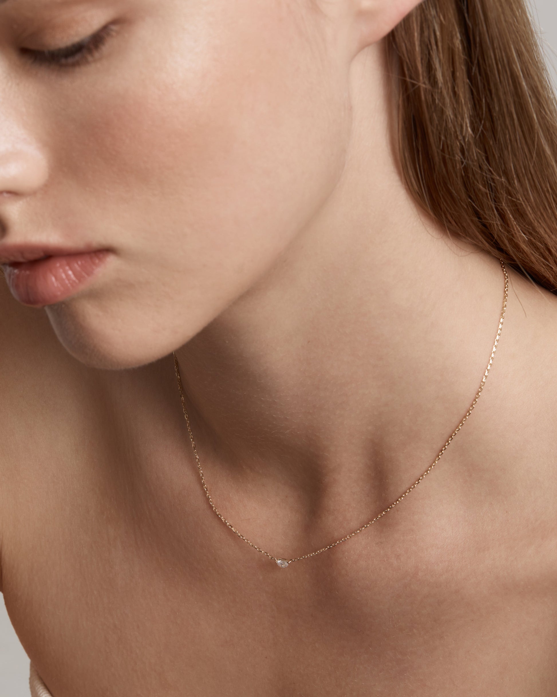 1.0 CT Pear-Cut Lab-Grown Diamond Solitaire Necklace in Gold 5