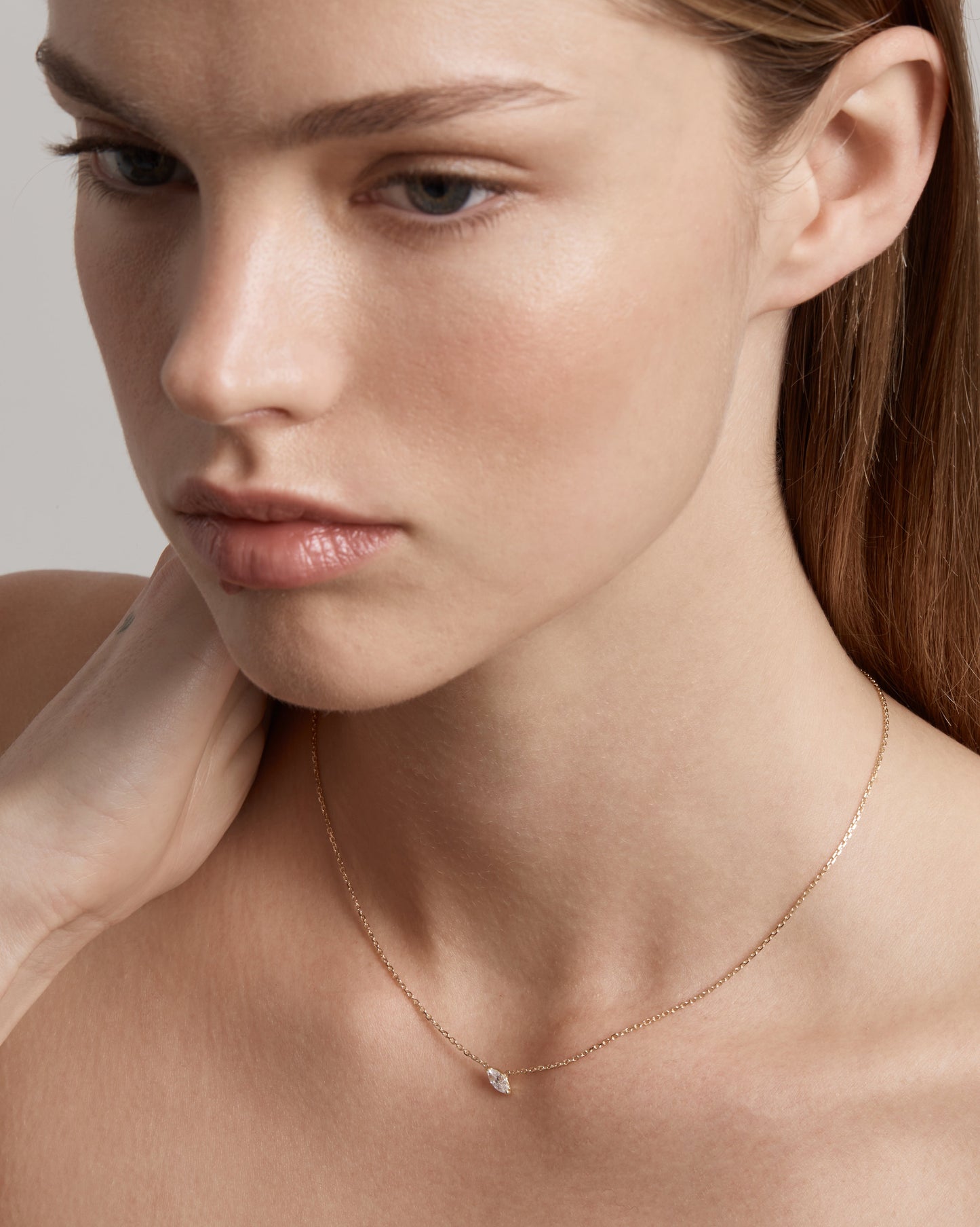 1.0 CT Marquise Lab Grown Diamond Solitaire Pendant Necklace 5