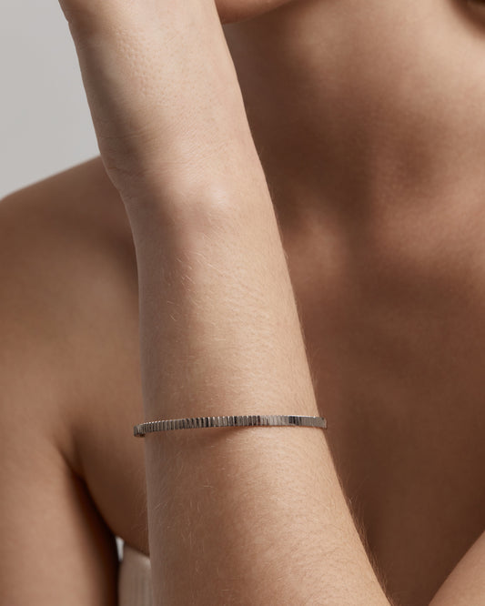 Line Textured Bangle Bracelet 2