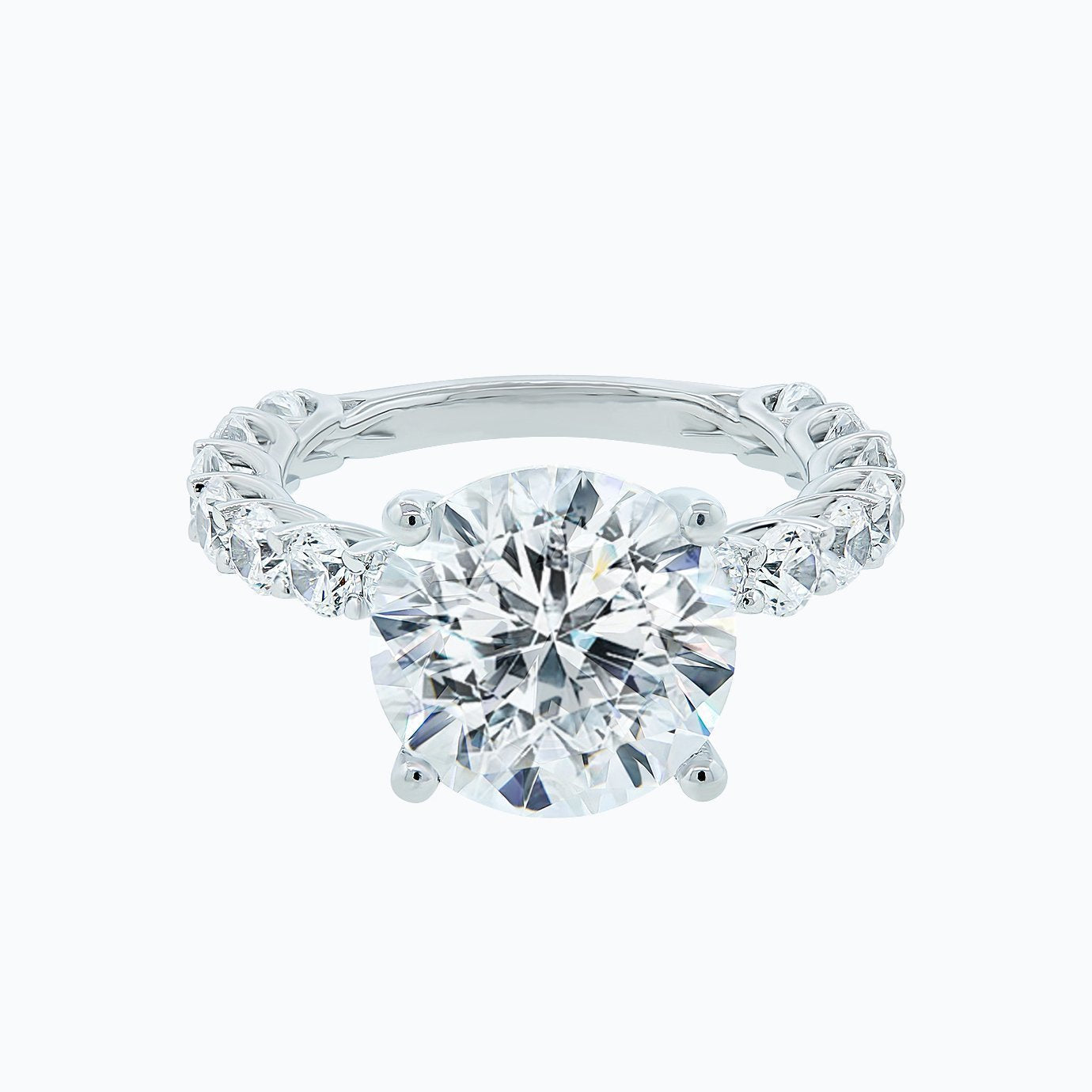 2.0 CT Round Lab-Grown Diamond Hidden Halo Engagement Ring