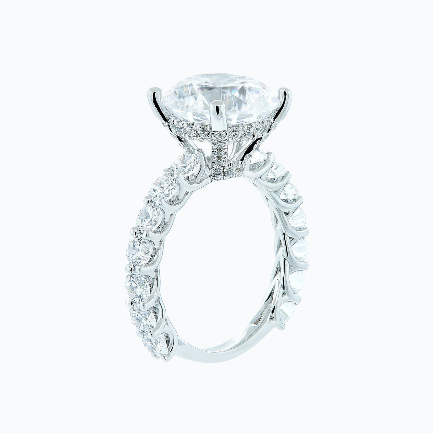 2.0 CT Round Lab-Grown Diamond Hidden Halo Engagement Ring