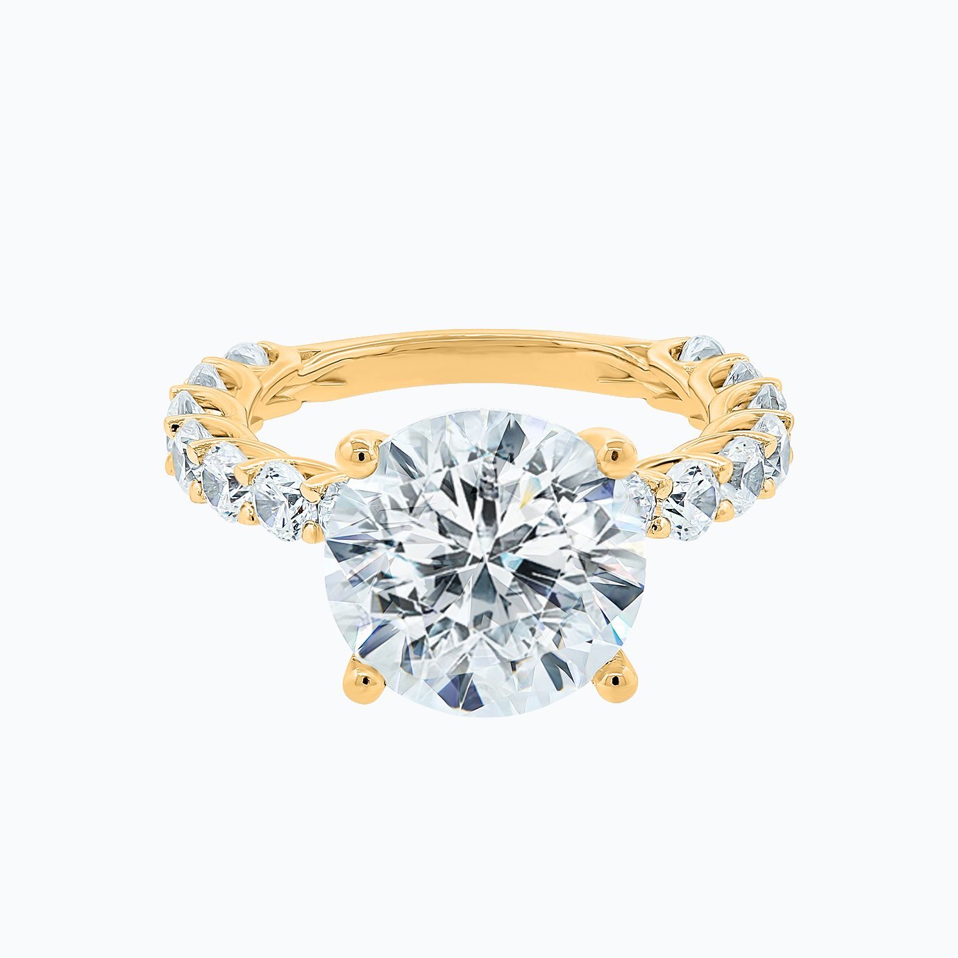 2.0 CT Round Lab-Grown Diamond Hidden Halo Engagement Ring 1