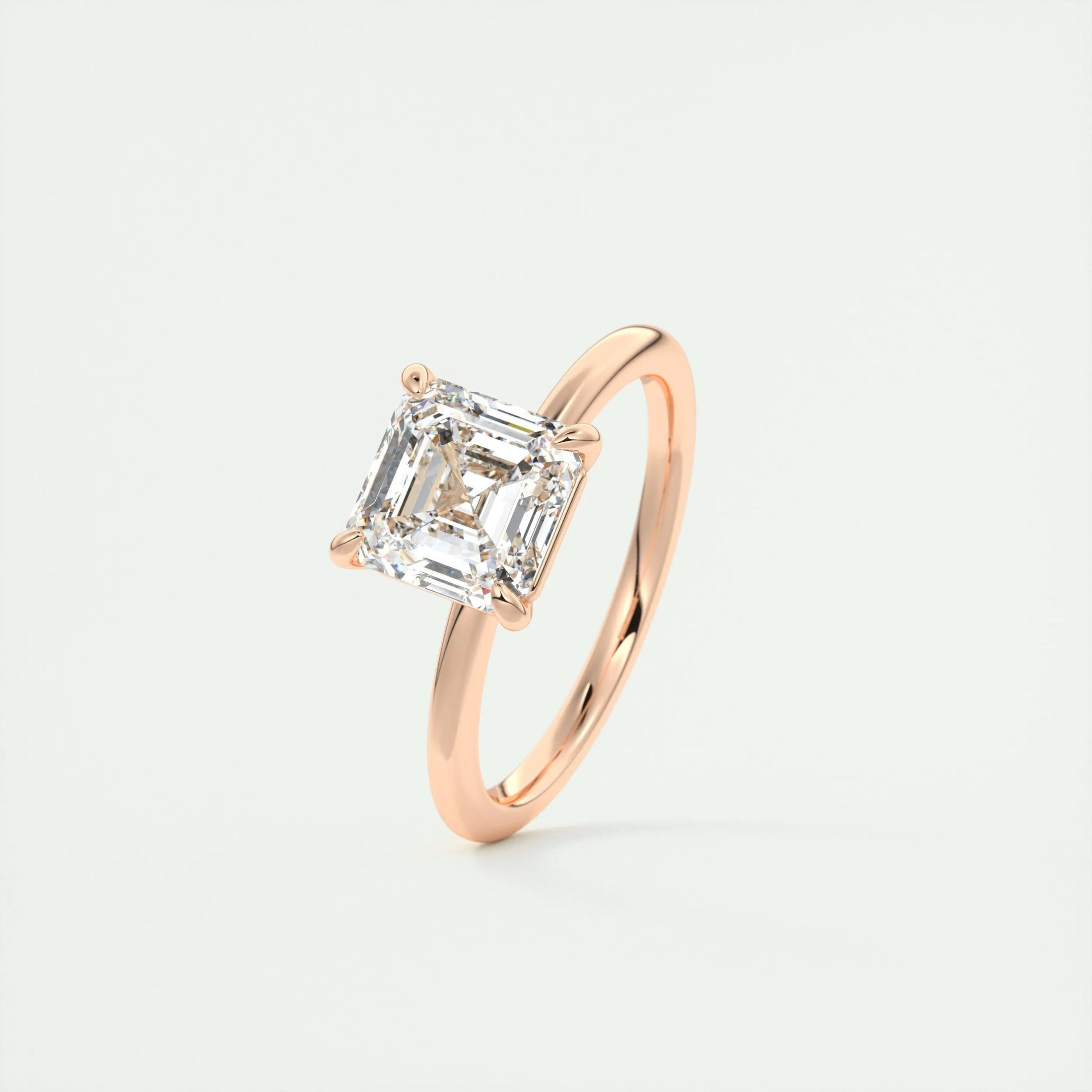 Radiant 2.0 CT Asscher-Cut Lab-Grown Diamond Solitaire Ring