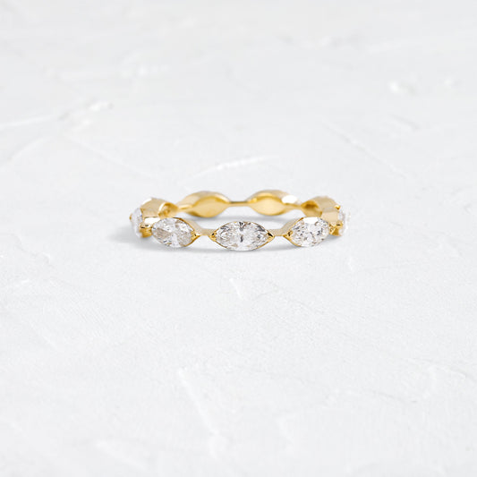 Eternity- 2.25 CT Marquise Lab Grown Diamond Wedding Band