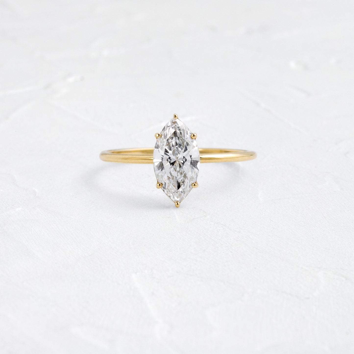 Solitaire-Marquise Lab Grown Diamond Engagement Ring