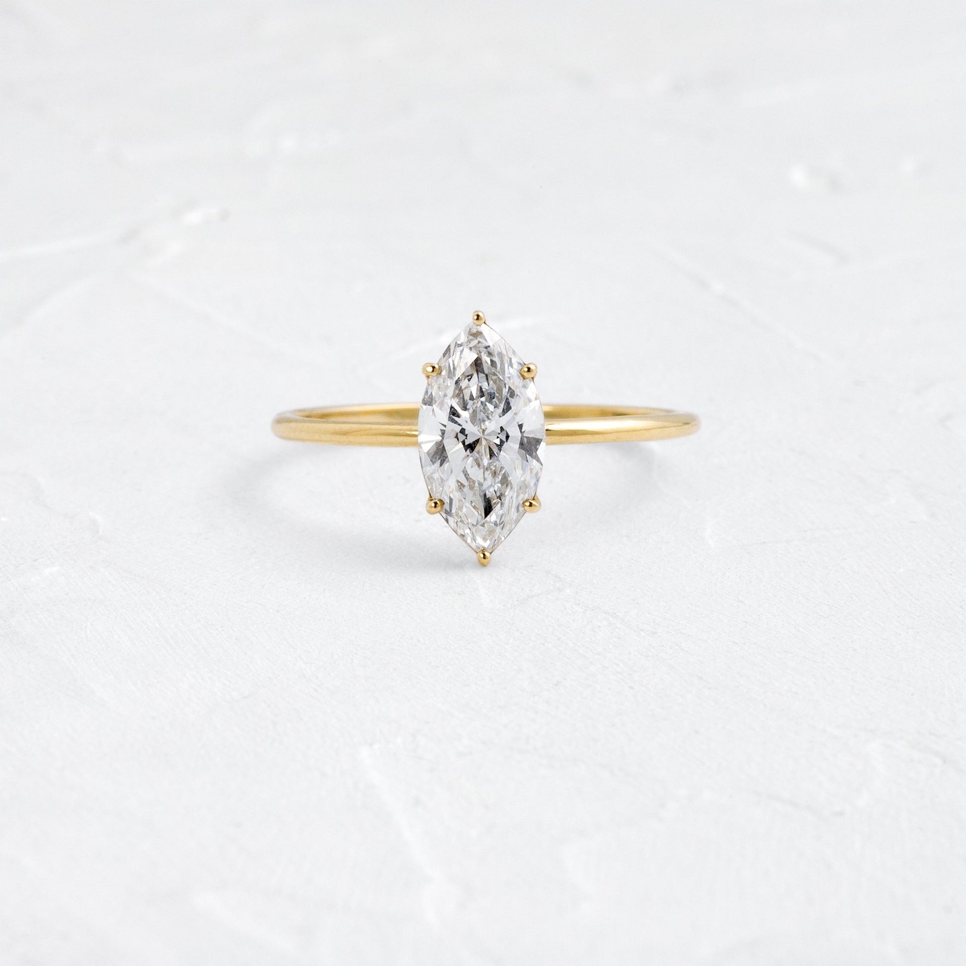 Solitaire-Marquise Lab Grown Diamond Engagement Ring