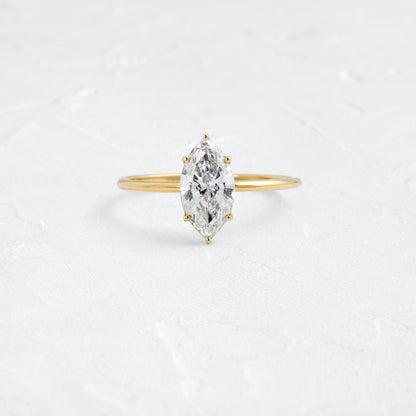 Solitaire-Marquise Lab Grown Diamond Engagement Ring