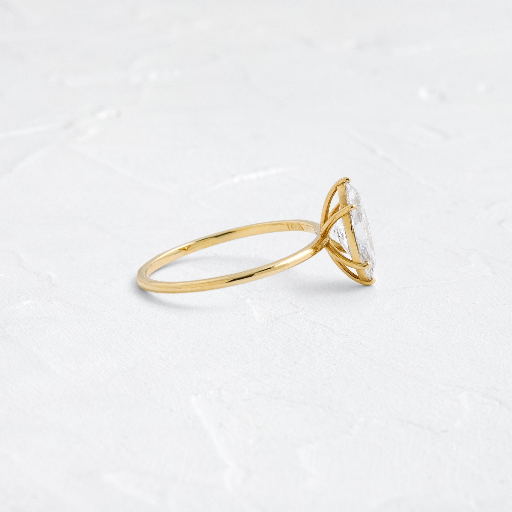 Solitaire-Marquise Lab Grown Diamond Engagement Ring