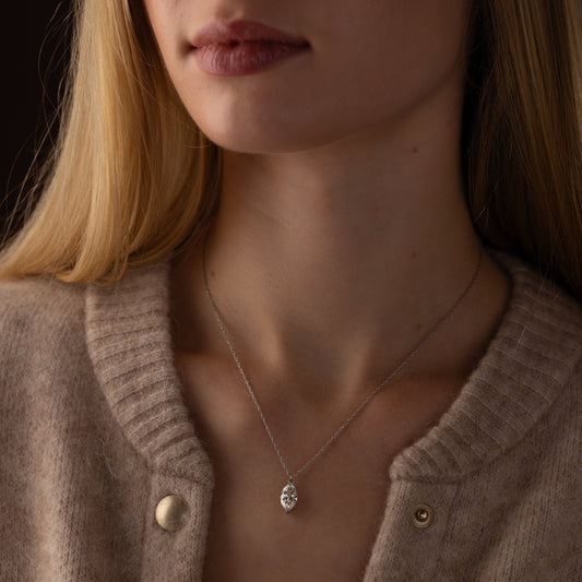 Solitaire- 1.0 CT Oval Lab Grown Diamond Necklace