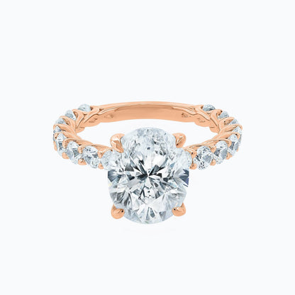 2.0 CT Oval Lab-Grown Diamond Hidden Halo Pave Engagement Ring 2