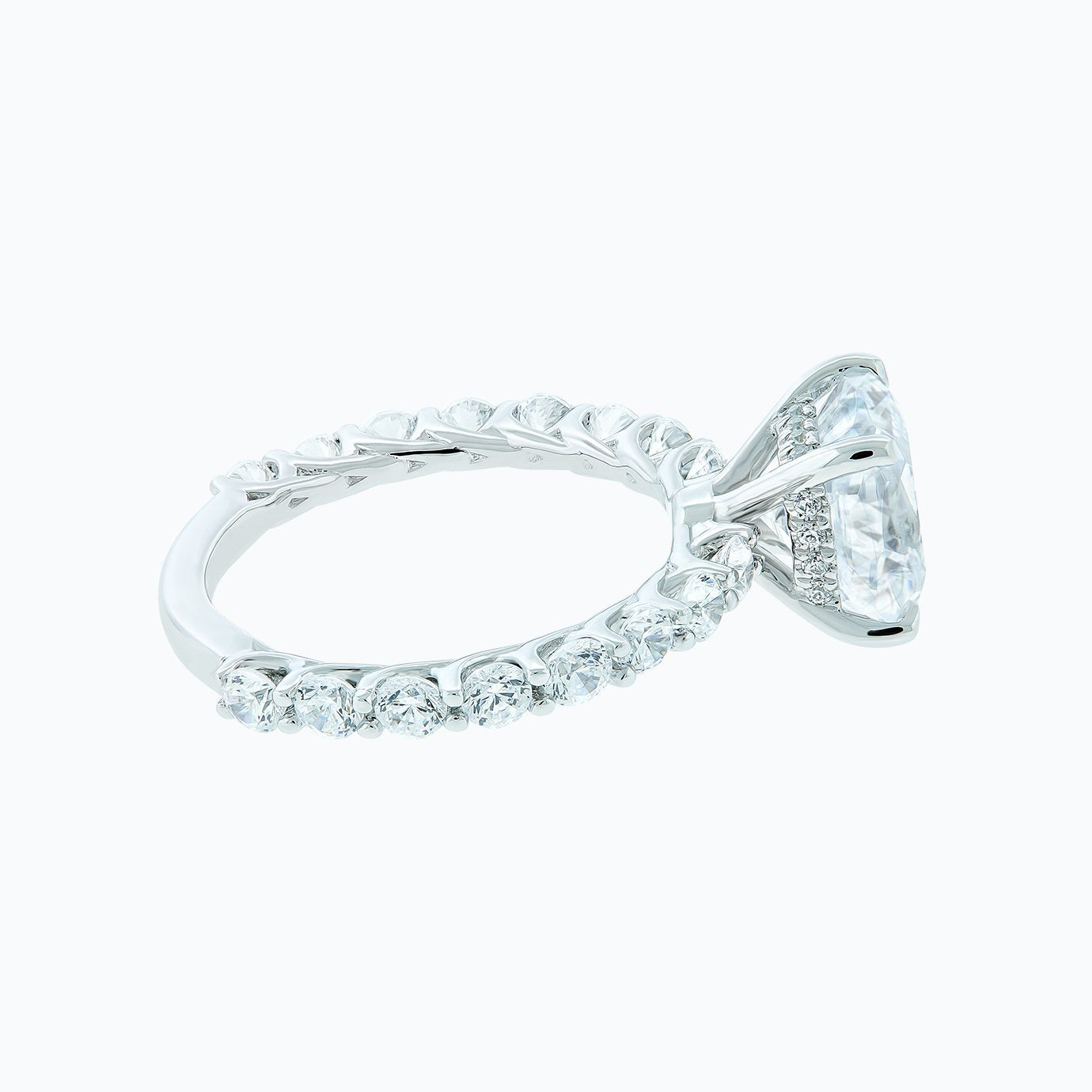 3 CT Asscher Cut Lab-Grown Diamond Pave Engagement Ring With Hidden Halo 4