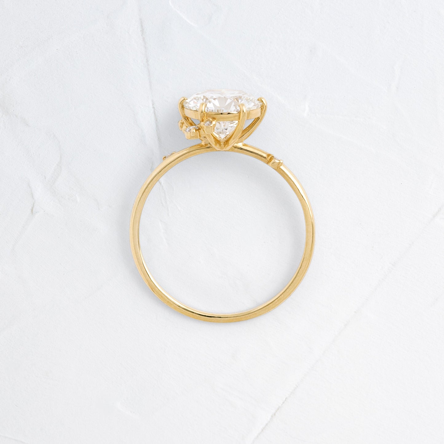 Dainty Cluster-Round Lab Grown Diamond Engagement Ring