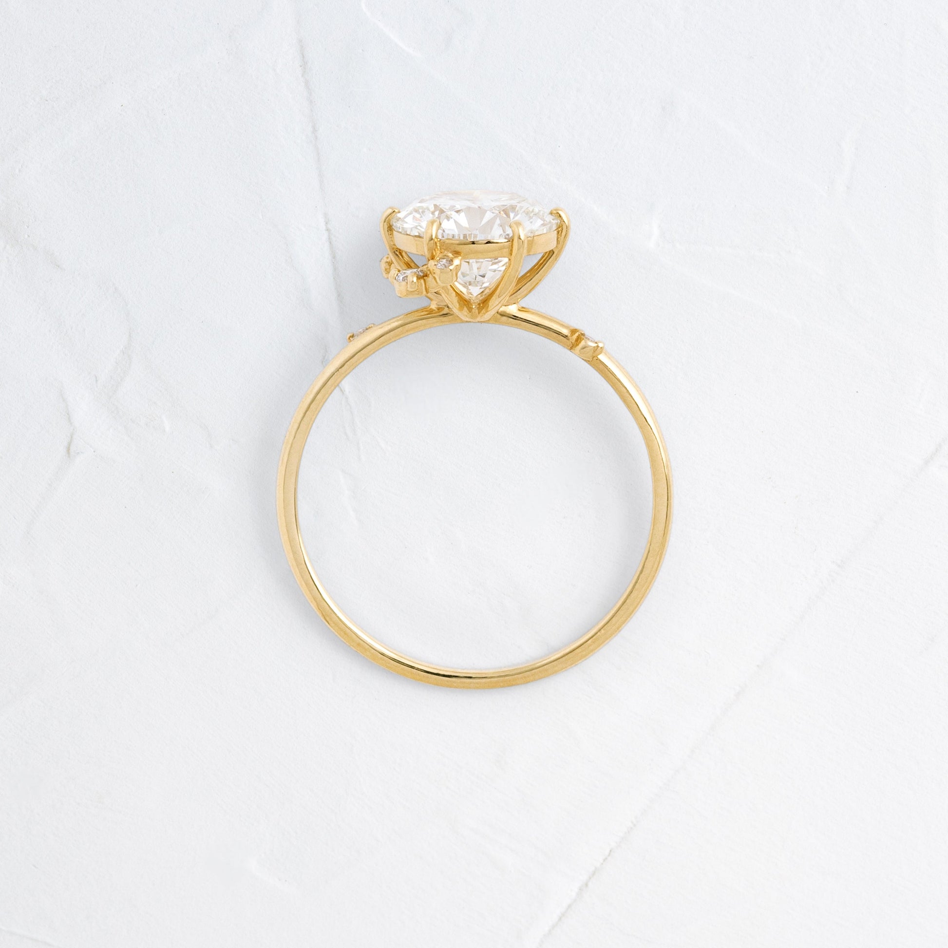 Dainty Cluster-Round Lab Grown Diamond Engagement Ring