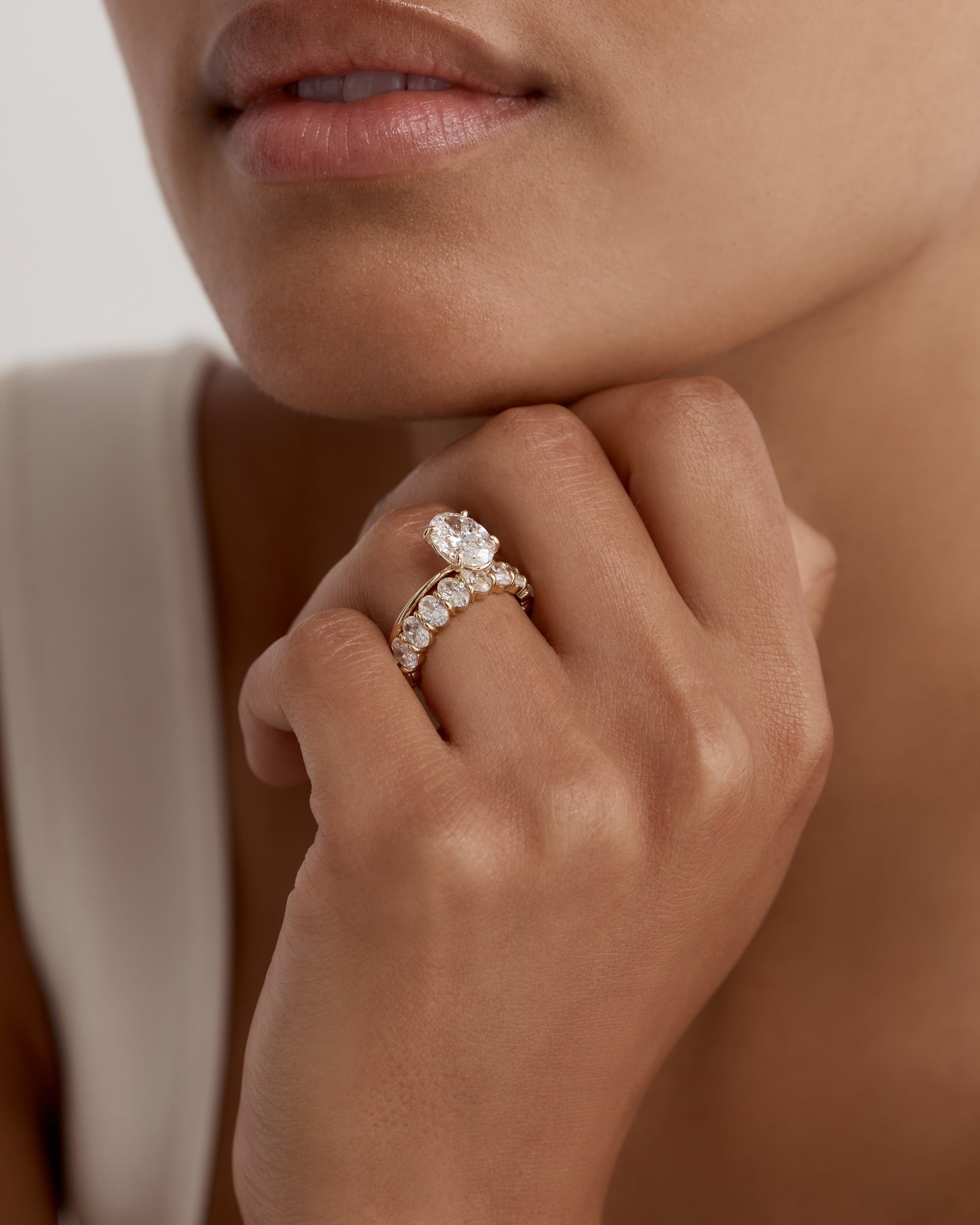 2.0 CT Oval Lab Grown Diamond Solitaire  Engagement Ring 7