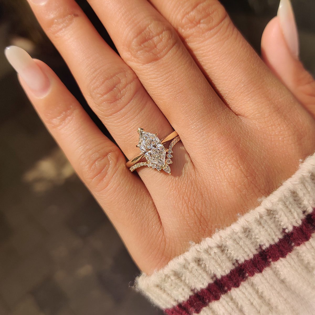 Solitaire Cathedral- 1.8 CT Cushion Lab Grown Diamond Wedding Band