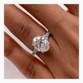 Load image into Gallery viewer, 2.63ct Oval F- VS Pave Diamond Engagement Ring
