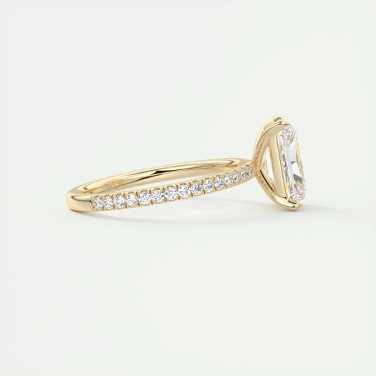 2 CT Radiant Solitaire CVD F/VS1 Diamond Engagement Ring 10