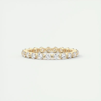 0.69 CT Round Full Eternity CVD EF/VVS Diamond Wedding Band 6