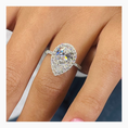 Load image into Gallery viewer, 2.51ct Pear F- VS Halo & Pave Diamond Engagement Ring
