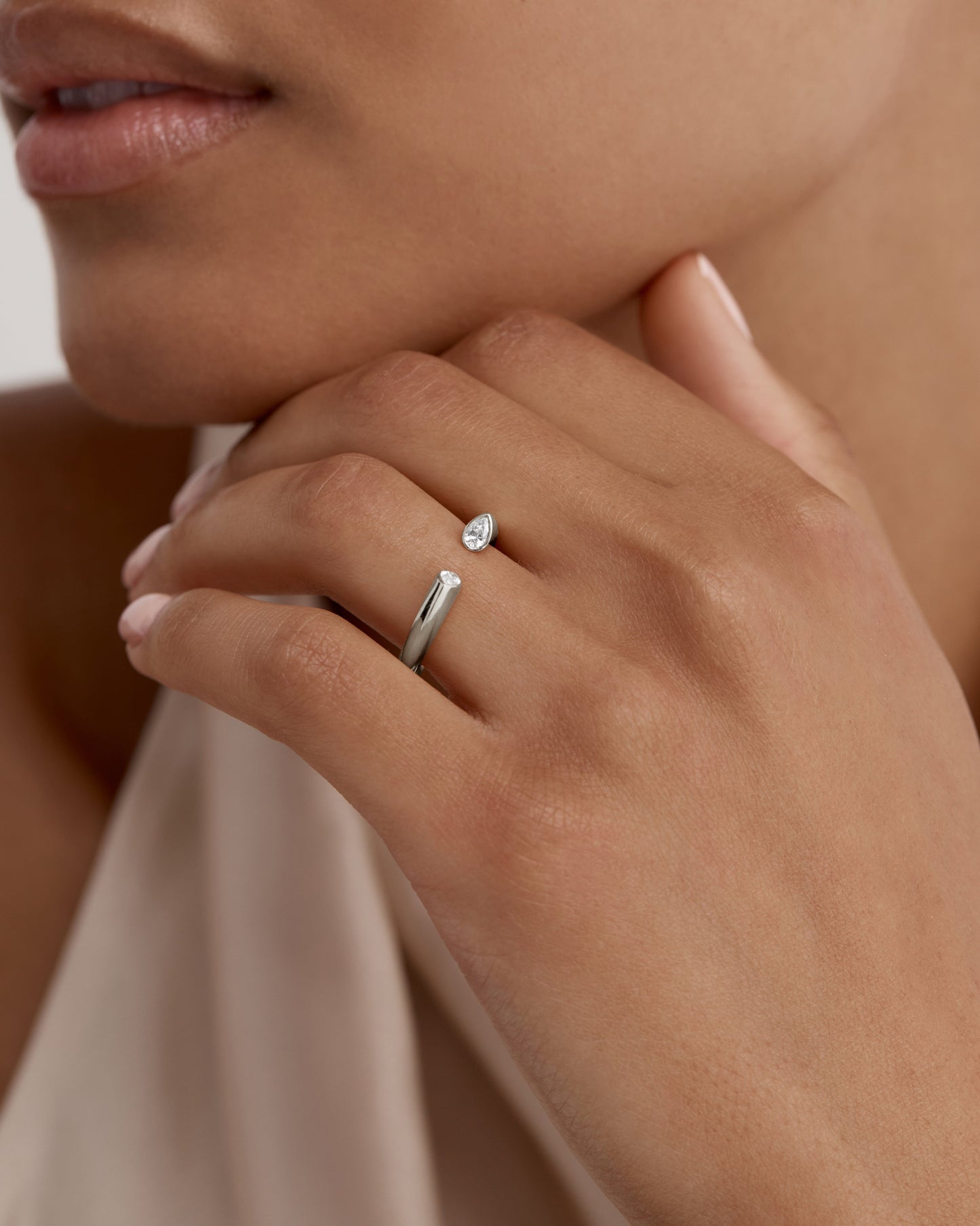Elegant 0.20 TCW Lab Grown Diamond Open Band Ring 5