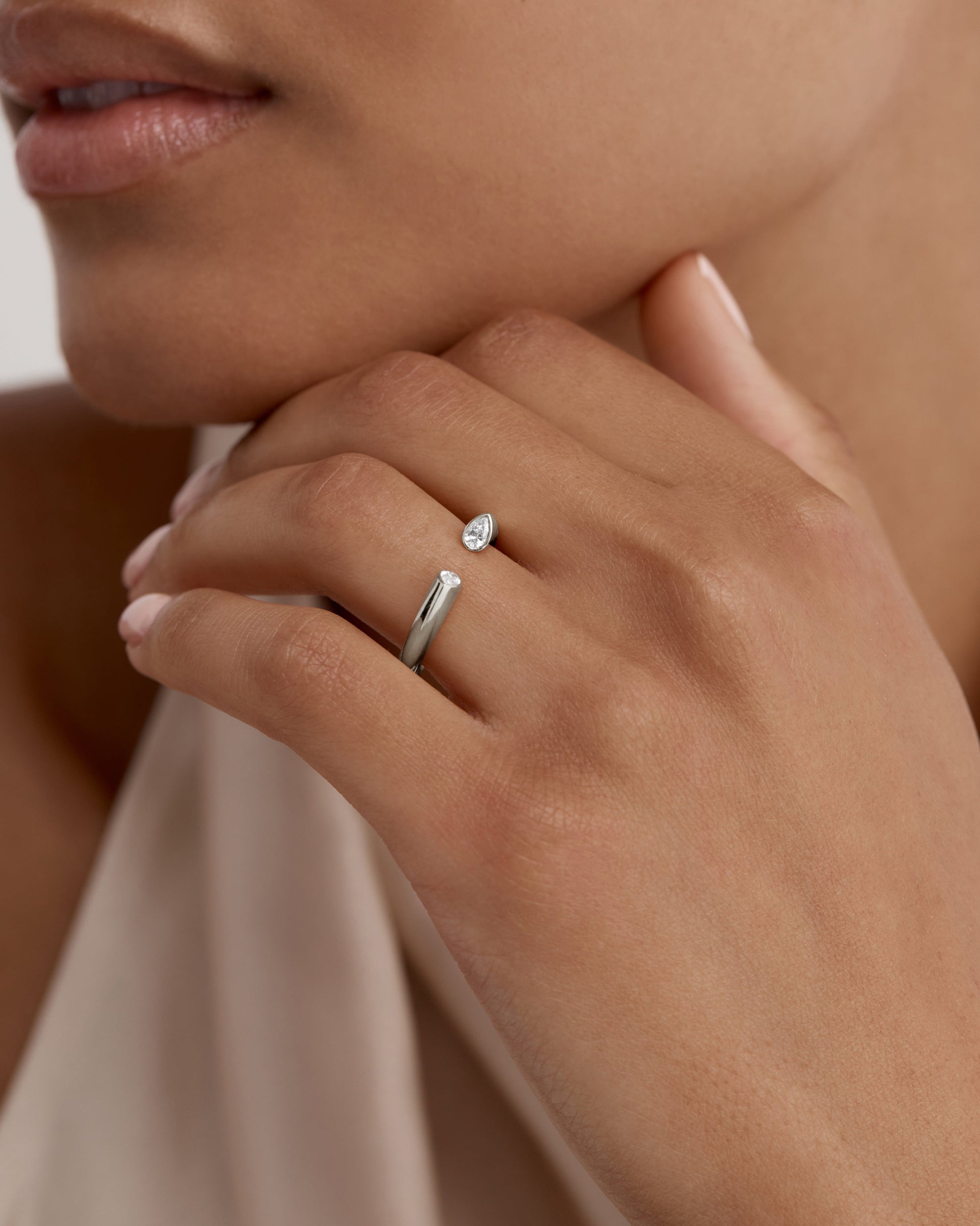 Elegant 0.20 TCW Lab Grown Diamond Open Band Ring 5