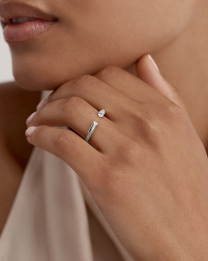 Elegant 0.20 TCW Lab Grown Diamond Open Band Ring 5