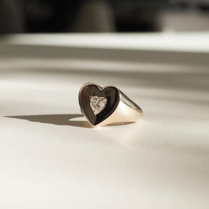 Stunning 0.5 CT Heart Moissanite Engagement Ring With Solitaire Design 1