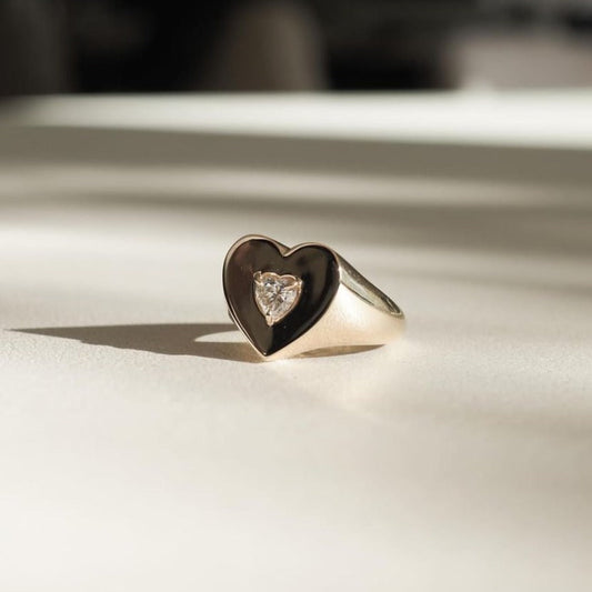 Stunning 0.5 CT Heart Moissanite Engagement Ring With Solitaire Design 1