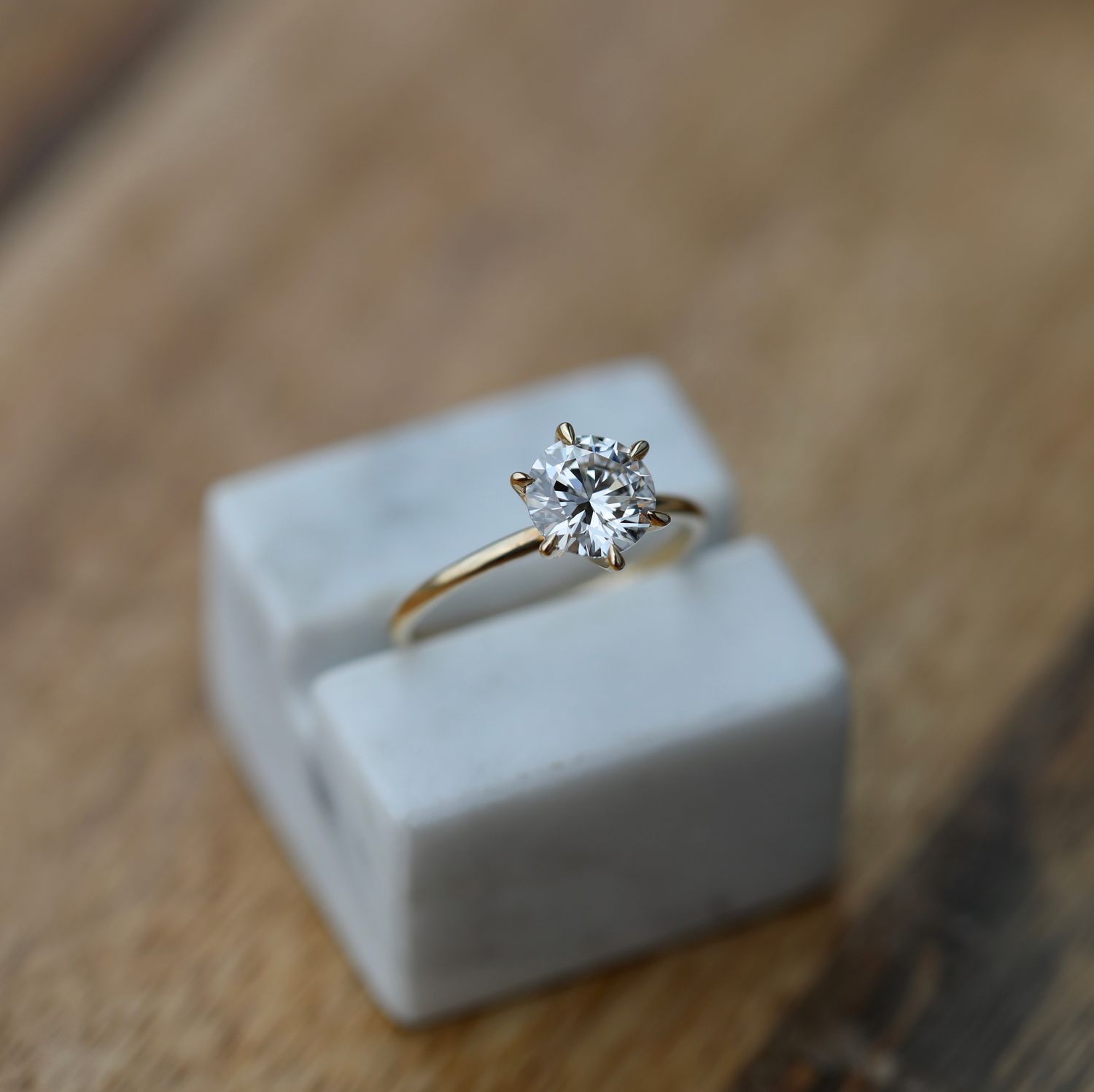 1.5 CT Round Lab-Grown Diamond Solitaire Engagement Ring in Elegant Gold Setting 3