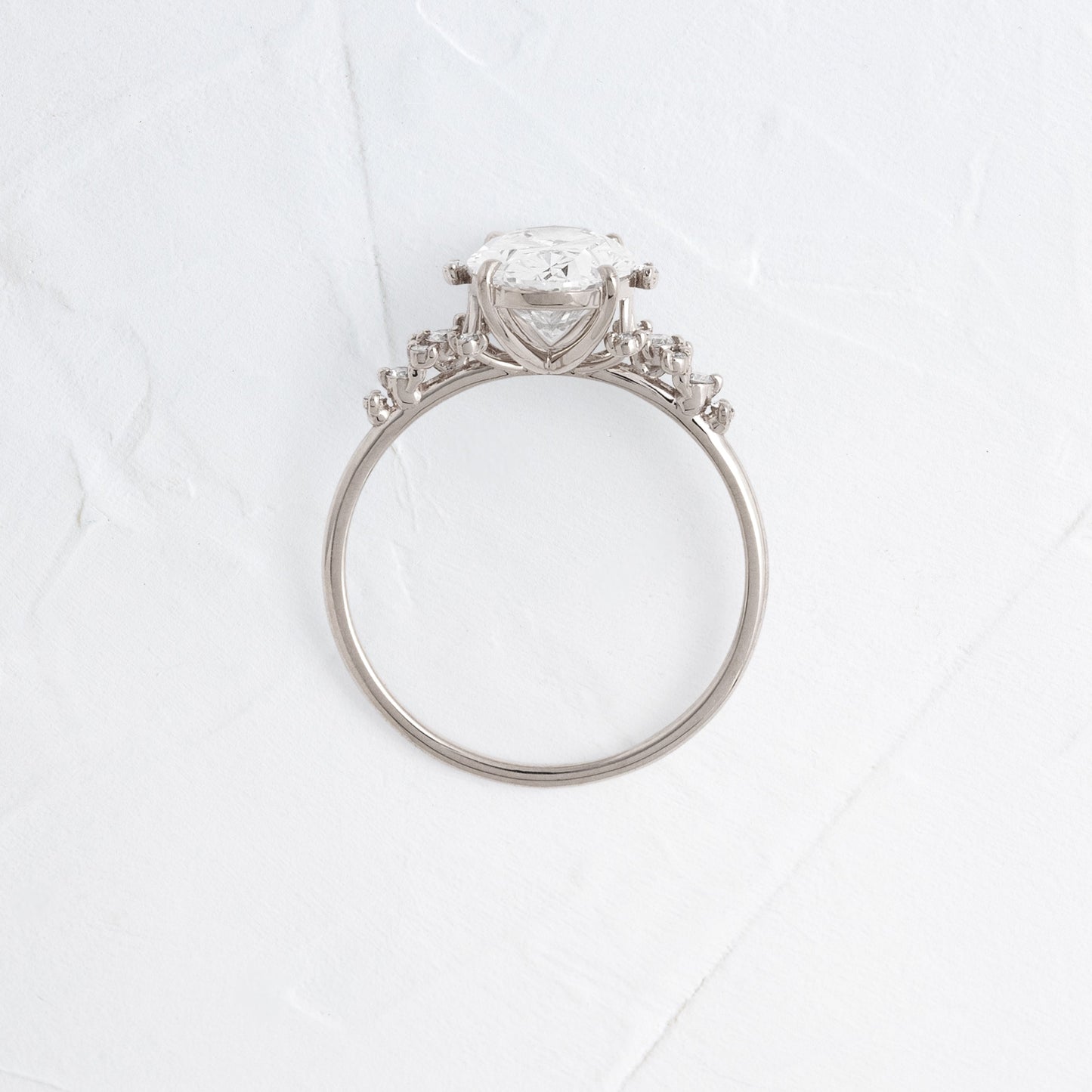 Cluster Style-Oval Lab Grown Diamond Engagement Ring