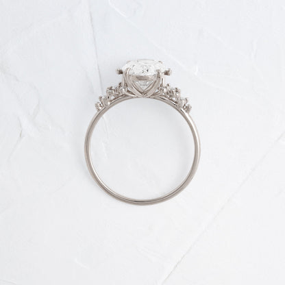 Cluster Style-Oval Lab Grown Diamond Engagement Ring