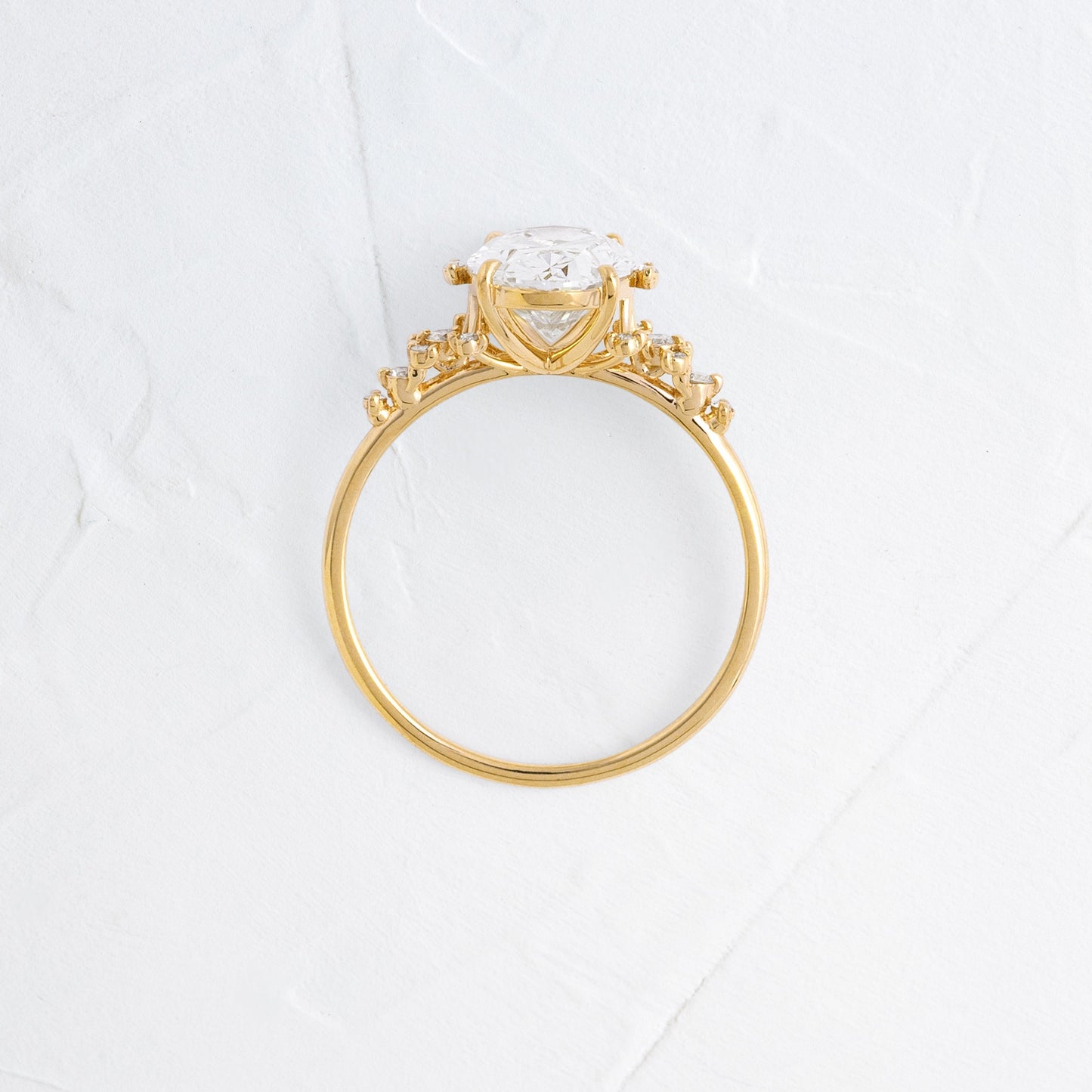 Cluster Style-Oval Lab Grown Diamond Engagement Ring