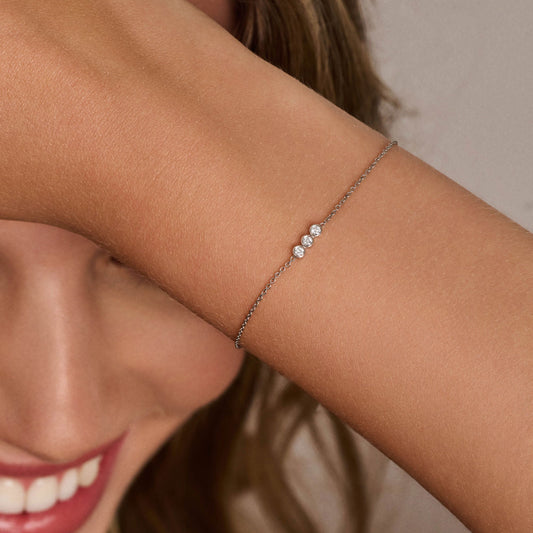 Solitaire Bezel-1.0 CT Oval Lab Grown Diamond Bracelets