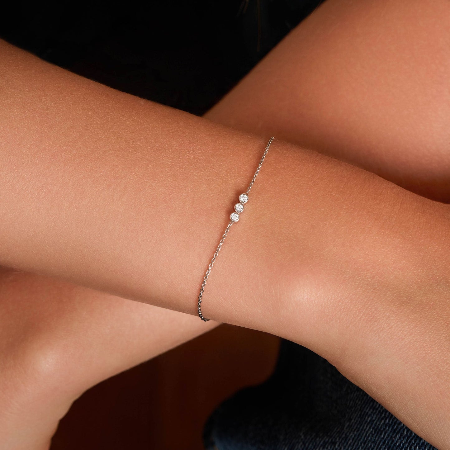 Solitaire Bezel-1.0 CT Oval Lab Grown Diamond Bracelets