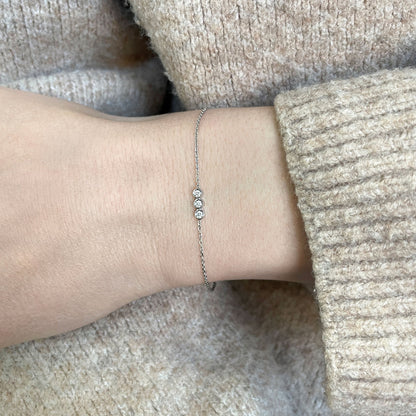 Solitaire Bezel-1.0 CT Oval Lab Grown Diamond Bracelets