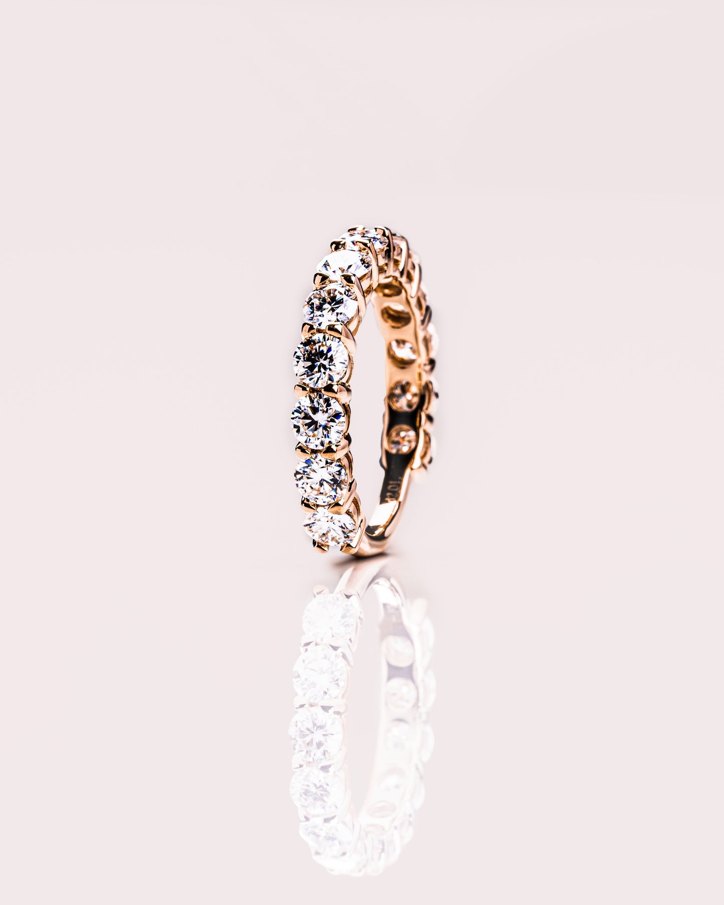 2.4 CT Round Semi Eternity Lab Grown Diamond Wedding Band