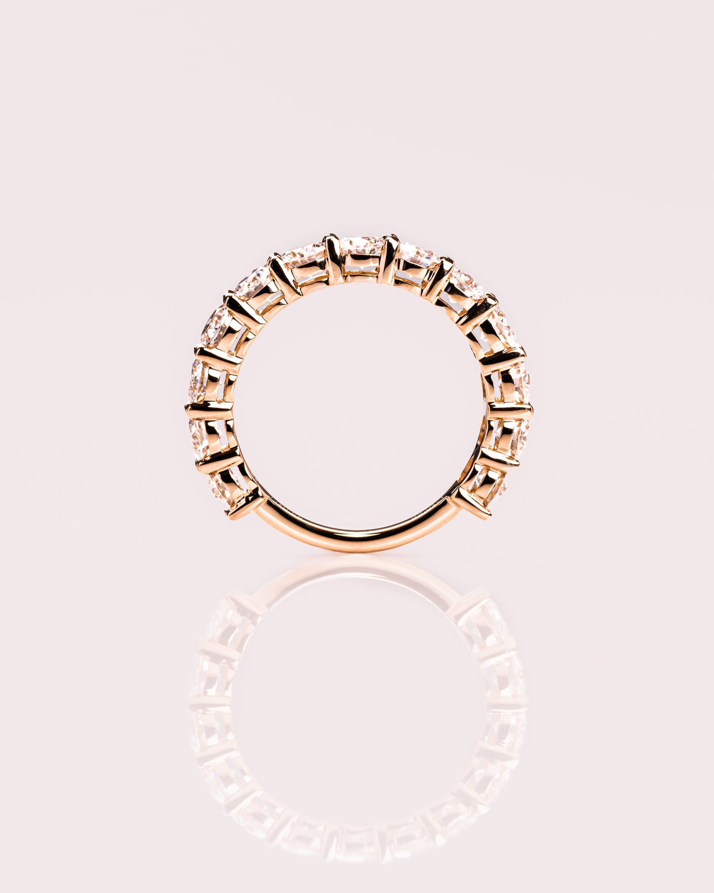 2.4 CT Round Semi Eternity Lab Grown Diamond Wedding Band