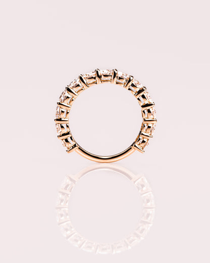 2.4 CT Round Semi Eternity Lab Grown Diamond Wedding Band