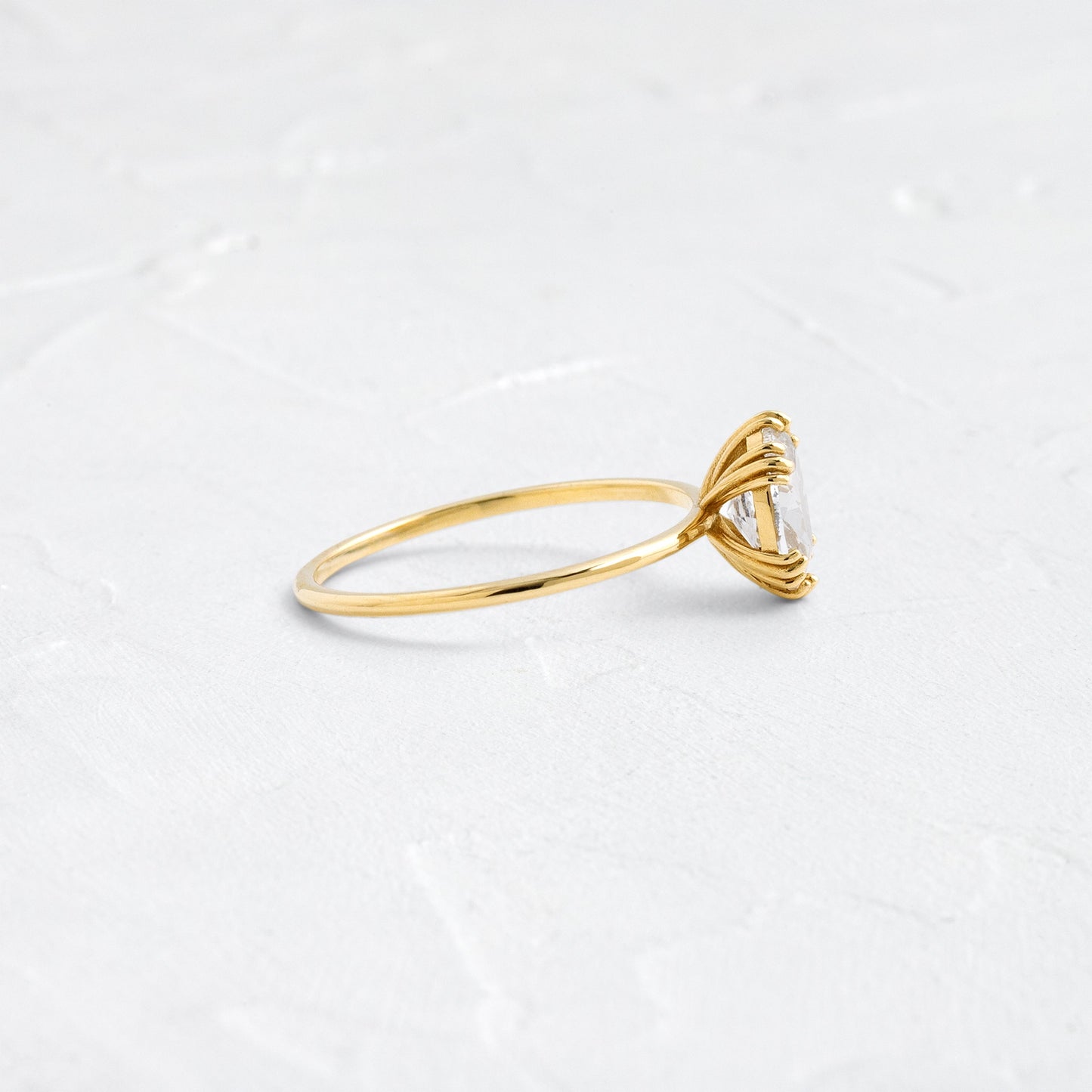 Solitaire Triple Prong-Oval Lab Grown Diamond Engagement Ring