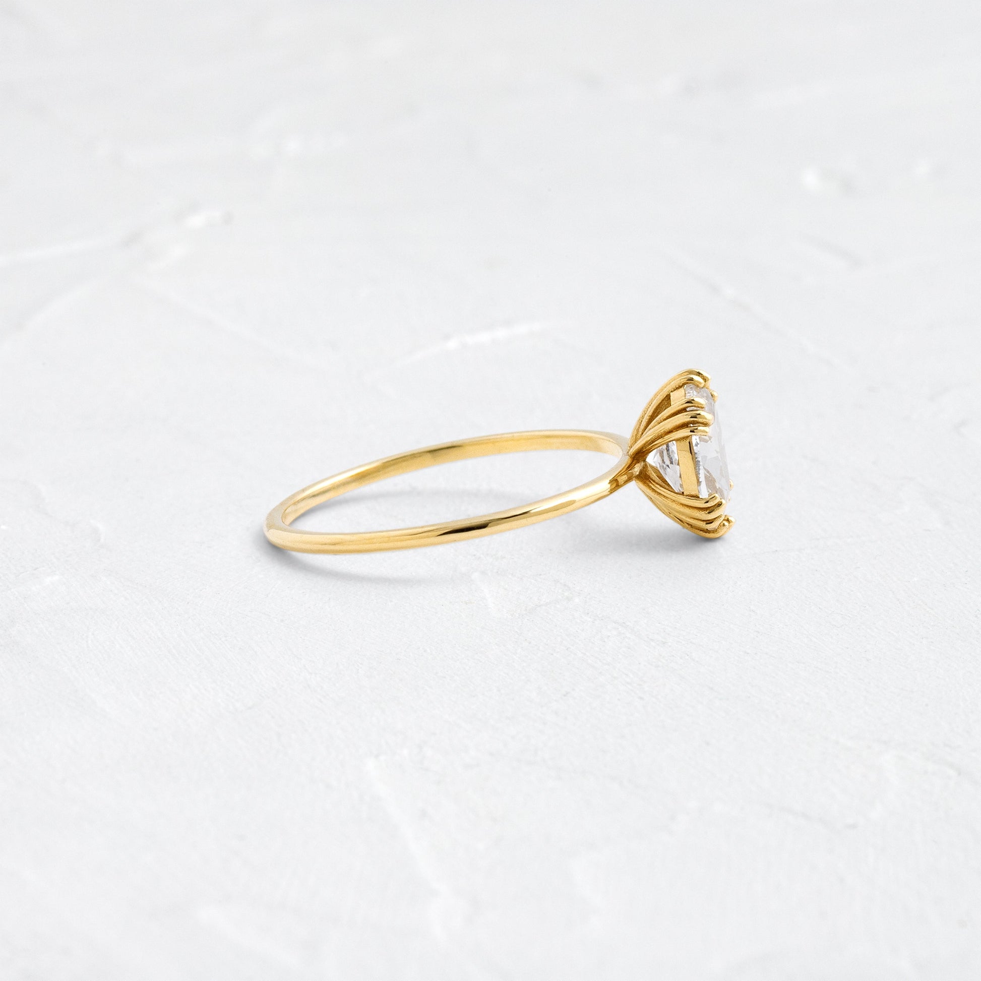 Solitaire Triple Prong-Oval Lab Grown Diamond Engagement Ring