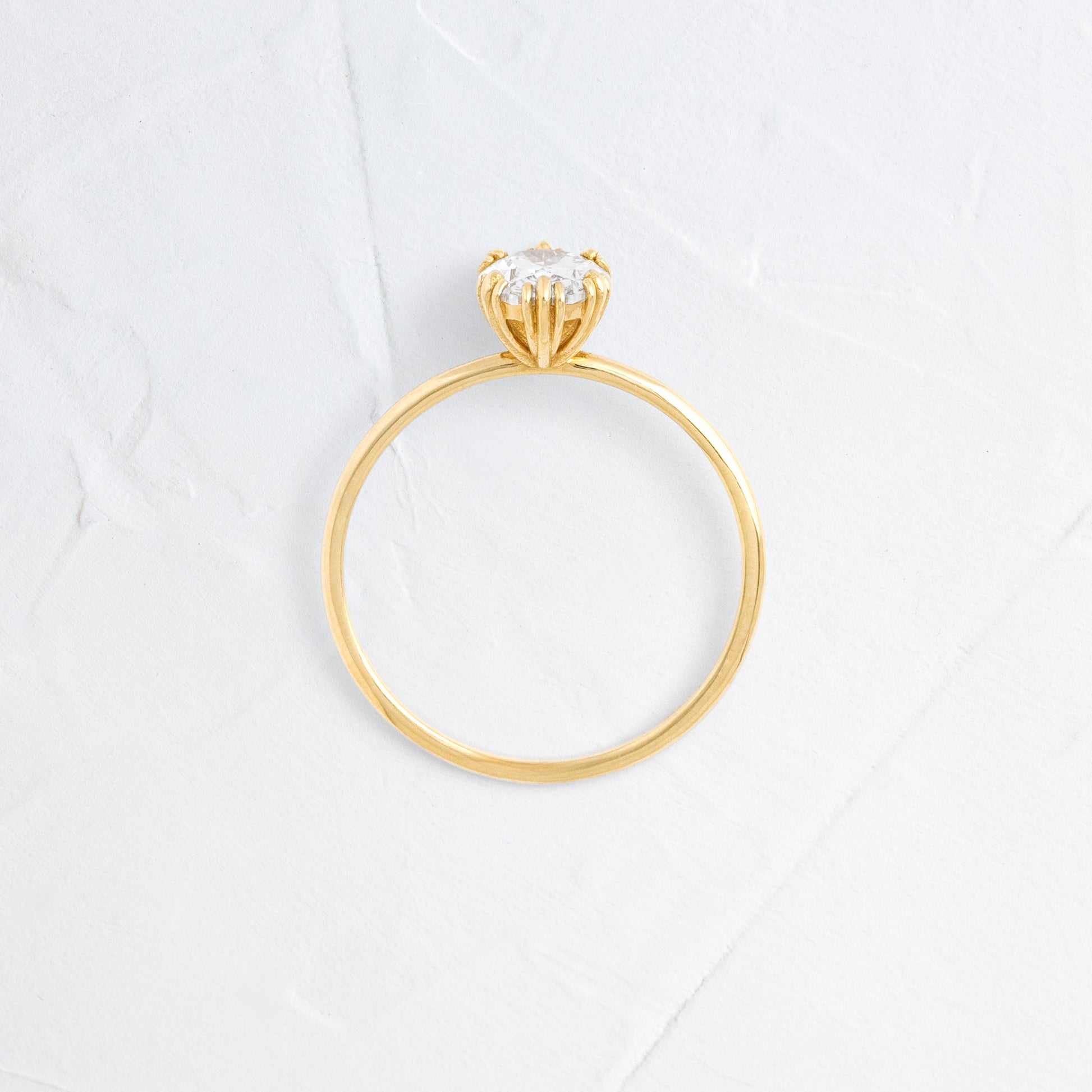 Solitaire Triple Prong-Oval Lab Grown Diamond Engagement Ring