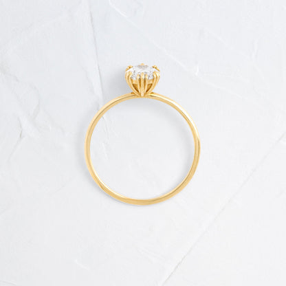 Solitaire Triple Prong-Oval Lab Grown Diamond Engagement Ring