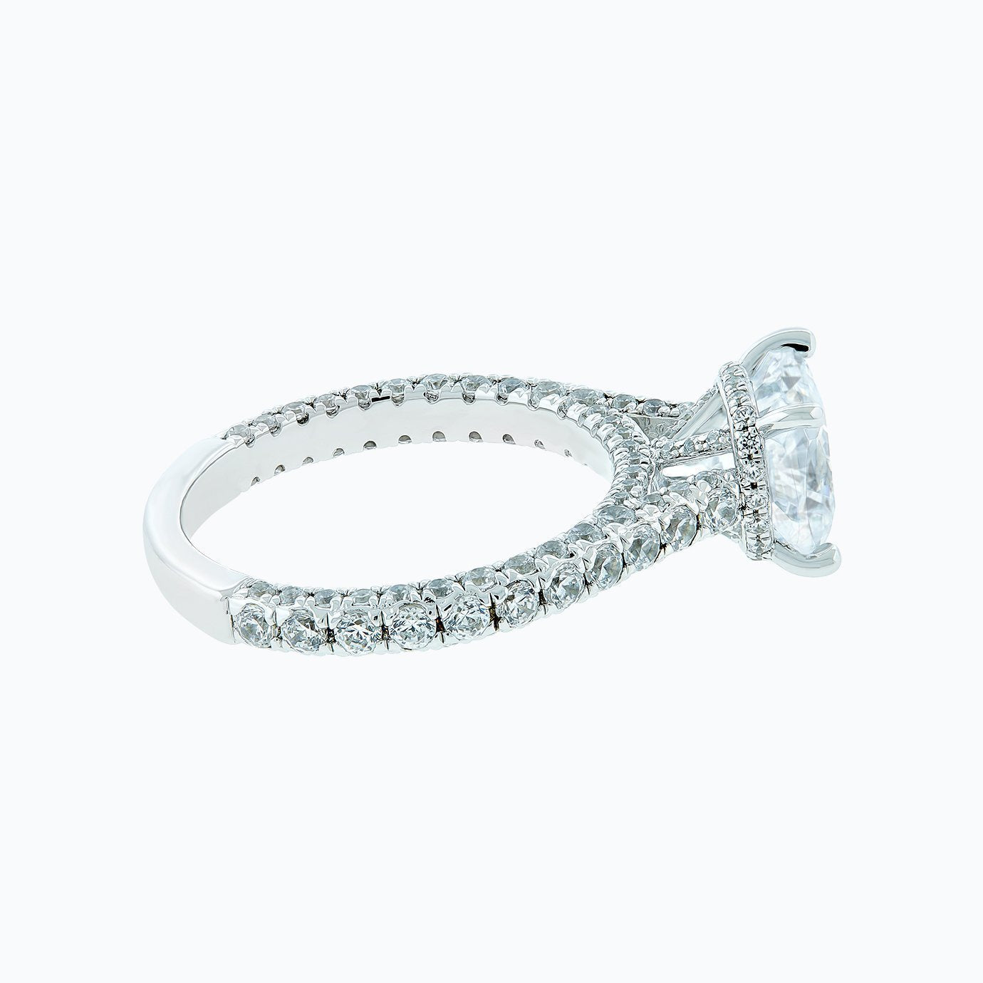 2.0 CT Asscher Lab-Grown Diamond Hidden Halo & Pave Engagement Ring 4